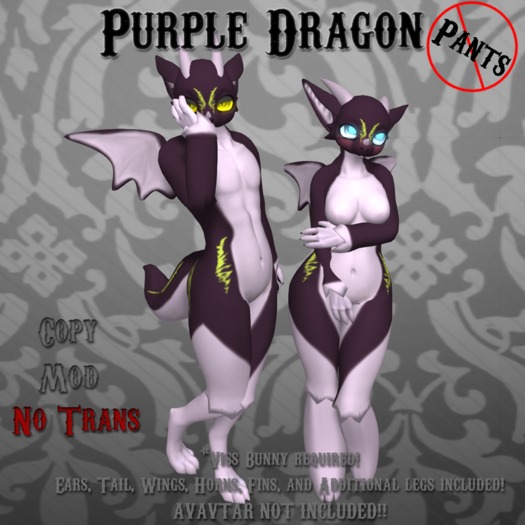 No Pants Mod Stand! Viss Dragon! Purple