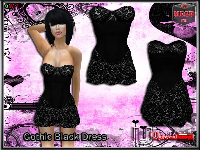 Upload[_]:: - Gothic Black Dress