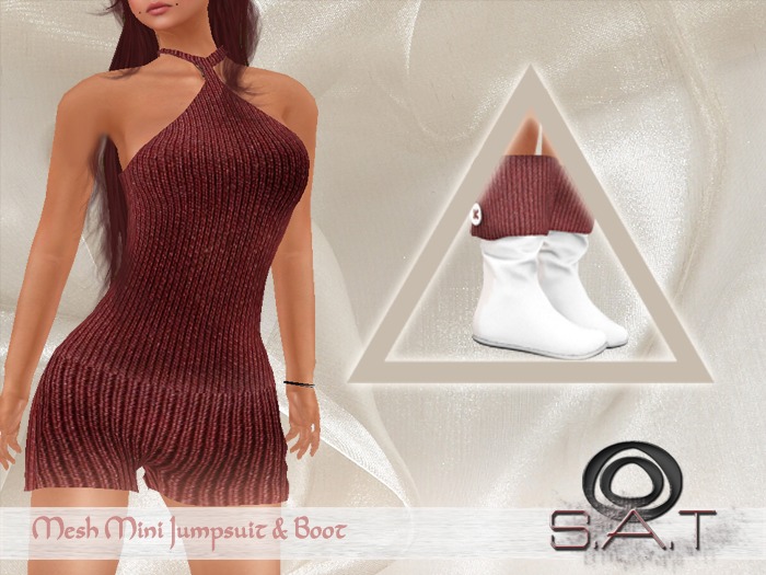 .: SAT :. Designs Mini Jumpsuit&Mesh Boot Red