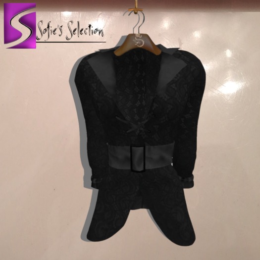 <S> Mesh Steampunk Lace Jacket