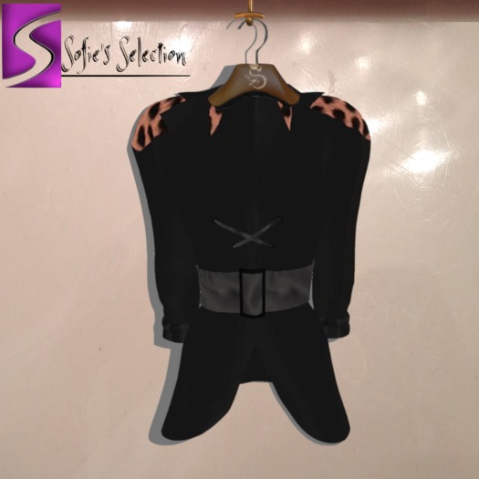 <S> Mesh Steampunk Black Jacket