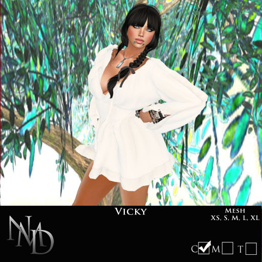 .:[NMD]:.  Vicky Dress Box White