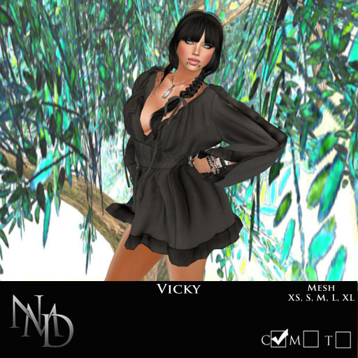 .:[NMD]:.  Vicky Dress Box Black