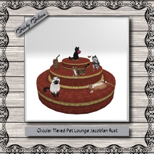 Circular Tiered Pet Lounge - Jacobian Rust