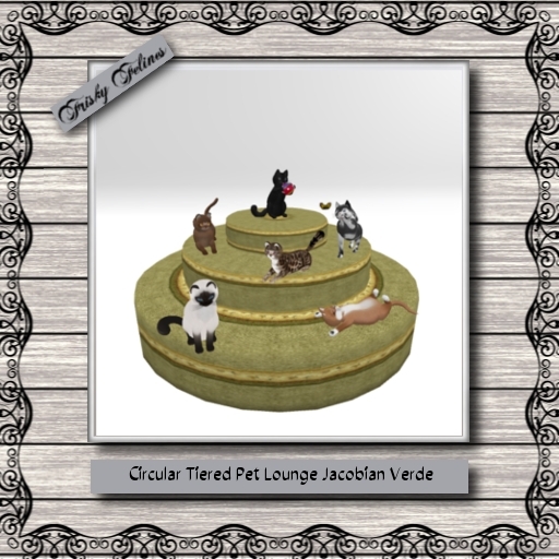 Circular Tiered Pet Lounge - Jacobian Verde