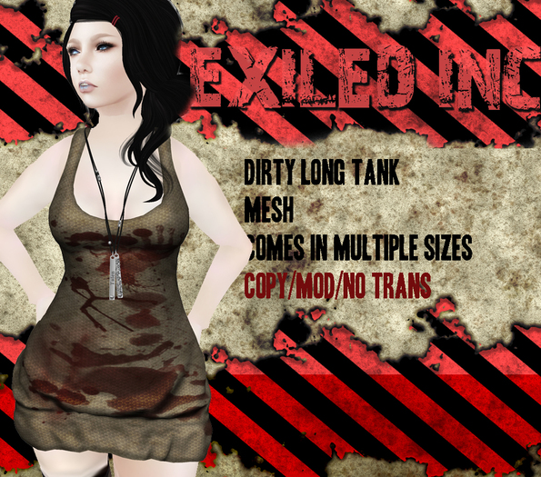 [Exiled Inc.] Dirty Long Tank Ladies [MESH]