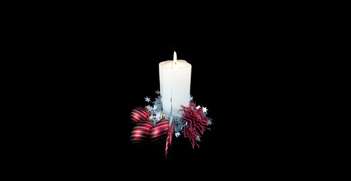 One Prim Xmas candle table decoration
