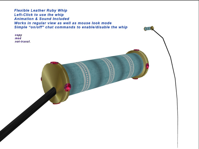 Flexible Leather Ruby Whip