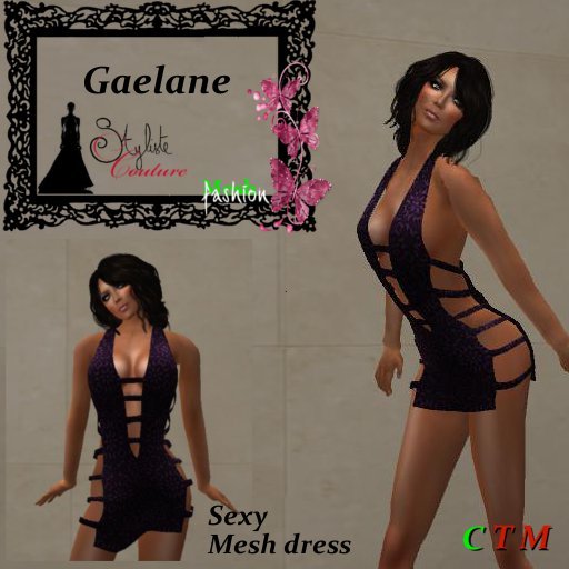 GAELANE  Mini Halter Dress Lilablack