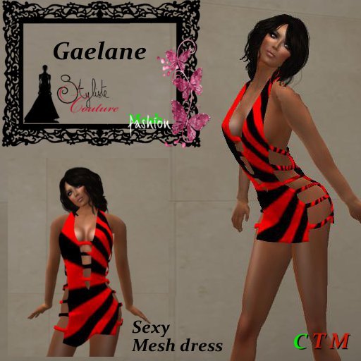 GAELANE  Mini Halter Dress B red Effectline