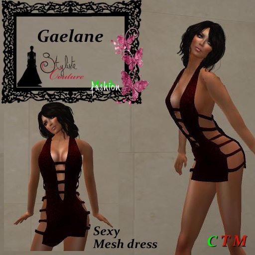 GAELANE  Mini Halter Dress Redblack