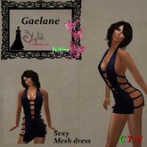 GAELANE  Mini Halter Dress Bleublack