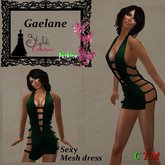 GAELANE  Mini Halter Dress Greenblack