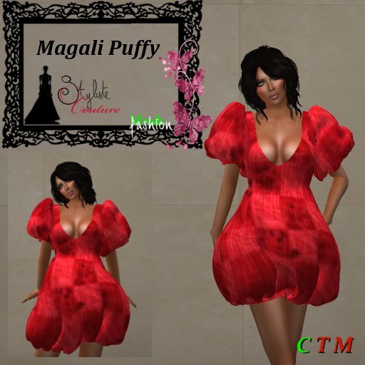 Magali Puffy Red Grunge