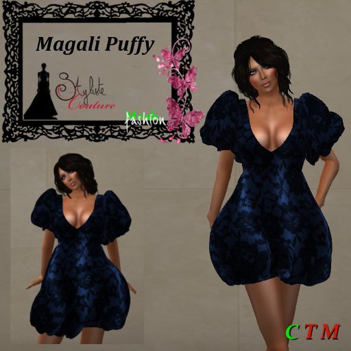 Magali Puffy Bleu