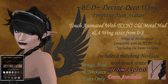 ~BLD~ Devine Deco Wings & Necklace *Petite* Demo