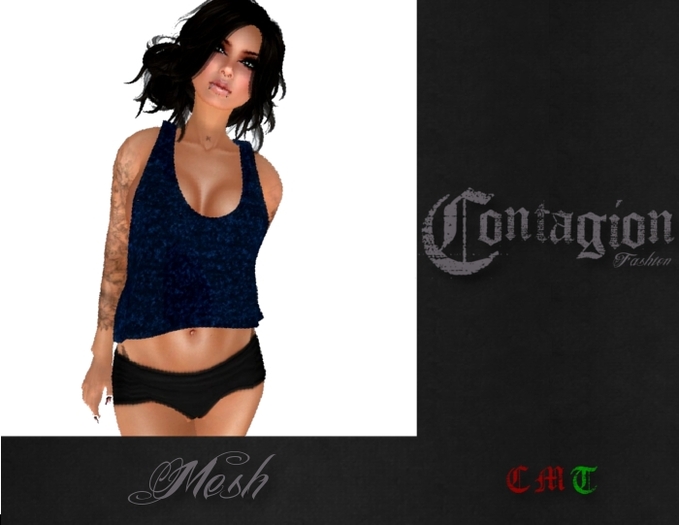 !*C*! Blue Glitter Short Tank
