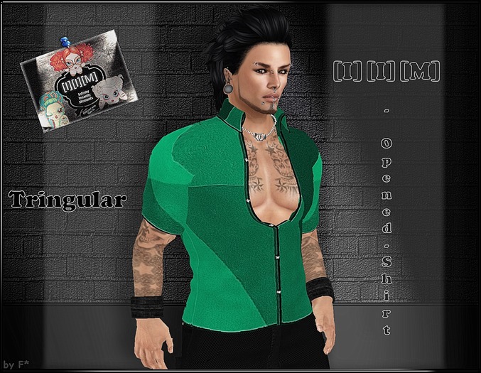 [I][I][M] - Opened-Shirt triangular Green (wear me!!!) 