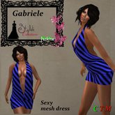 GABRIELE Deep Cleavage Mini Halter Dress Bleu  45line