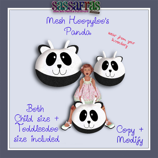 Sassafras Kids Mesh Hoopyloo- PANDA
