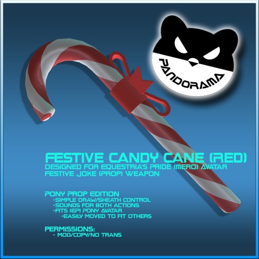 //Pandorama\\ - Festive Red Candy Cane [Pony Edition]