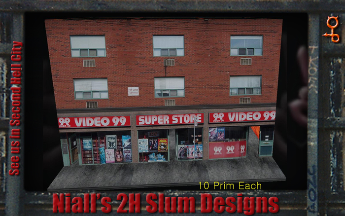 2H Building - 99 cent Video Super Store Bldg 3 Bldg Set (10x25)