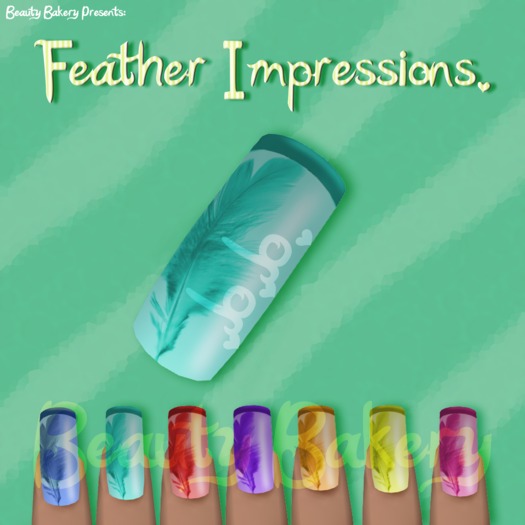  Feather Impressions Nails Set 