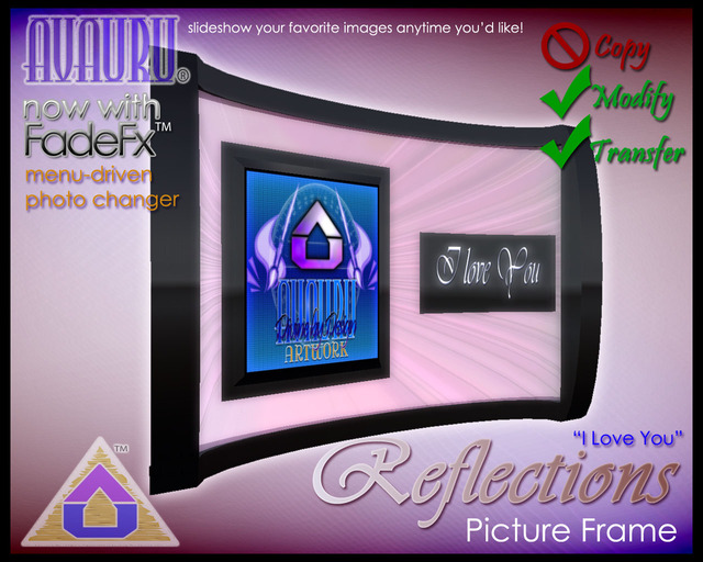 Reflections Picture Frame - Ebony "I Love You"