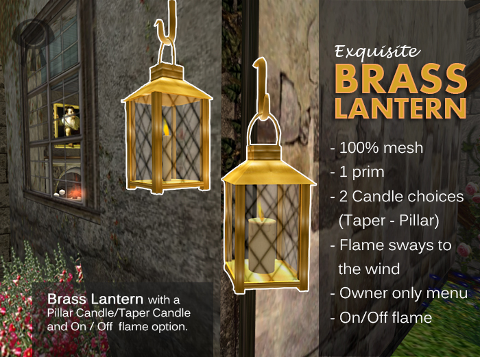 [WE] Lantern Brass - [Taper / Pillar on / off options]