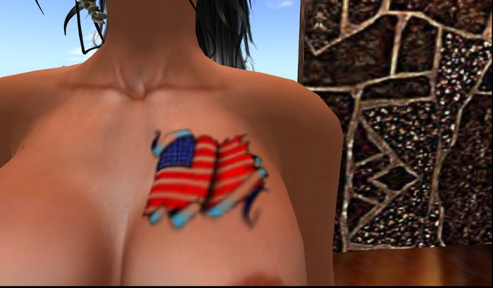 American flag tattoo boxed