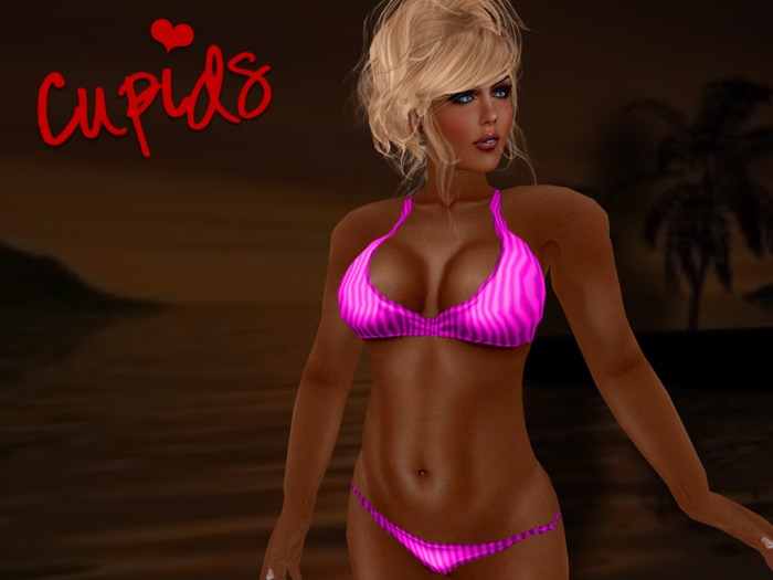 Fushia Stripes Bikini