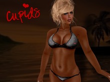 Black with Red Hearts Bikini 