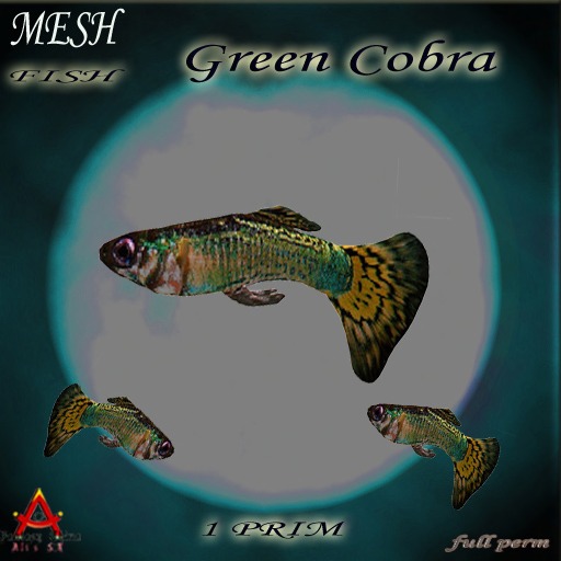  fish Green Cobra  Mesh Fish Full perm 