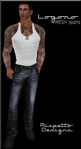 Rispetto Designs - Logoro MESH Jeans - Blue/Rip