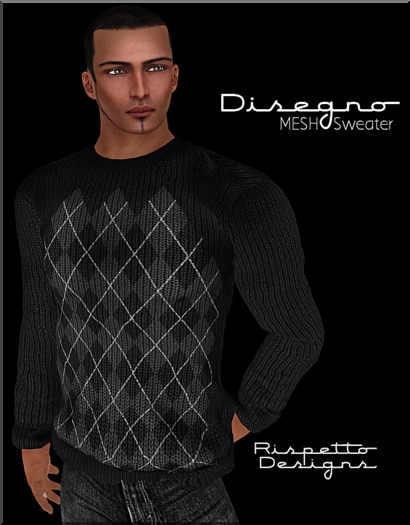 Rispetto Designs - Disegno MESH Sweater - Black