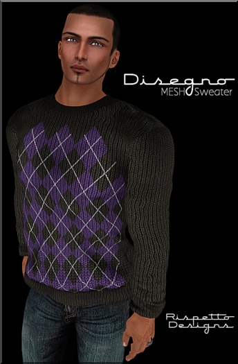 Rispetto Designs - Disegno MESH Sweater - Brown/Purple