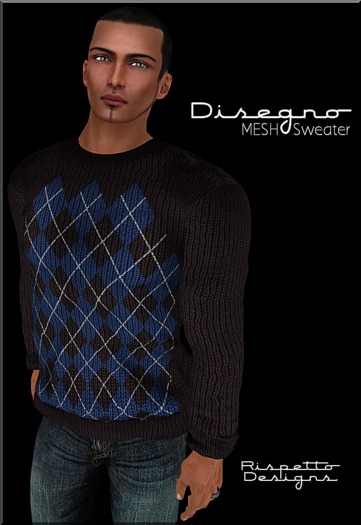Rispetto Designs - Disegno MESH Sweater -  Plum/Blue
