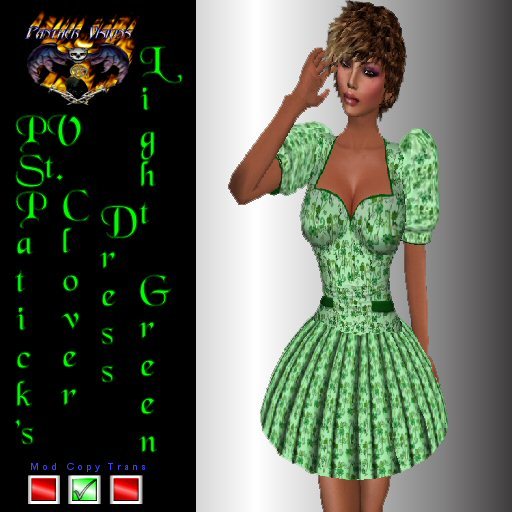 PV_St. Patick's Clover Dress Light Green