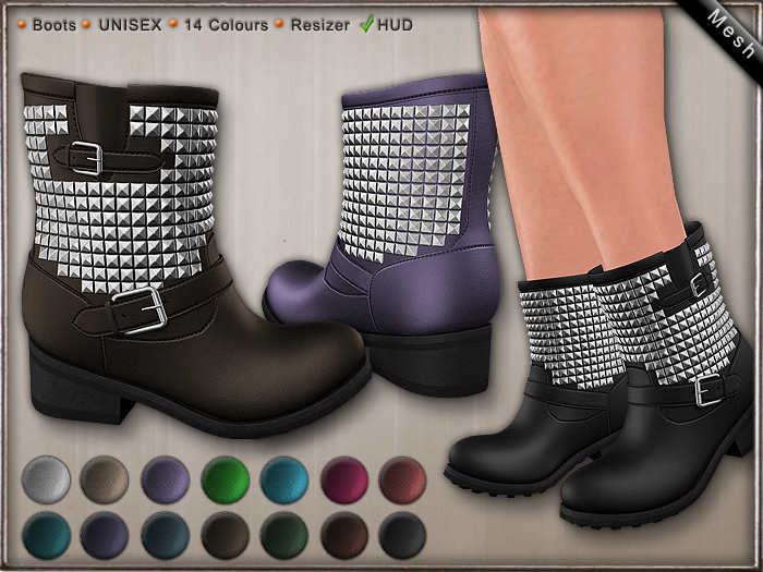 DN Mesh: Studded Boots - UNISEX w HUD