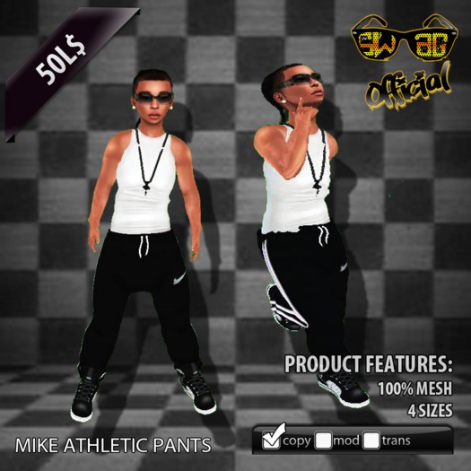 [SO] Mike athletic Pants Blk/Wht
