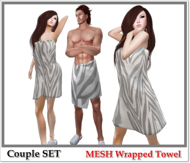 DeepLove :: Zebra Couple SET ** Towel Set ** Transfer