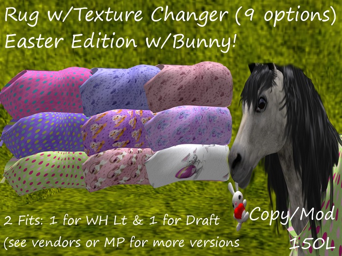 (DD&DE) WH/Lt & Draft Rug w/Texture Changer (Easter)