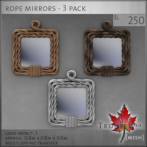 Trompe Loeil - Rope Mirrors 3 Pack [mesh]
