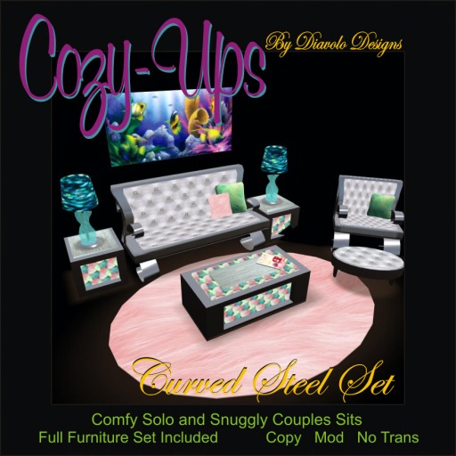 Curved Steel Furniture Set by Cozy Ups