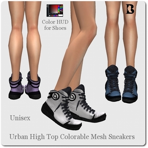 Blackburns Urban High Top Colorable Unisex Sneakers