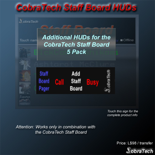 Staff Board HUD (5 Pack)