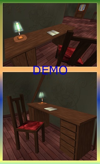 Office Desk + Chair. Mesh. DEMO
