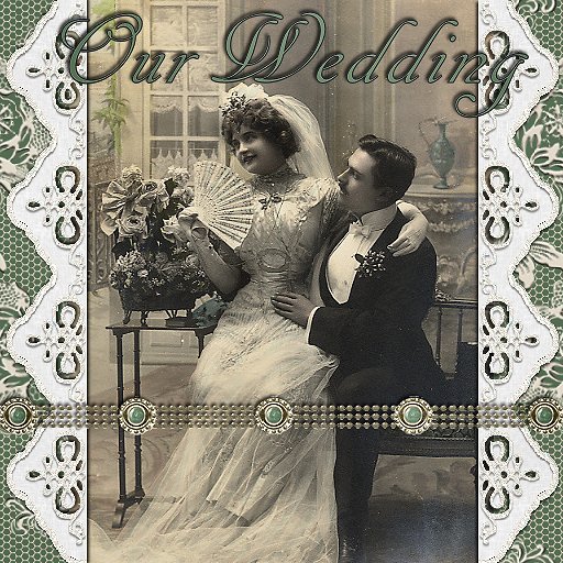 Boxed White Roses Wedding Photo Album