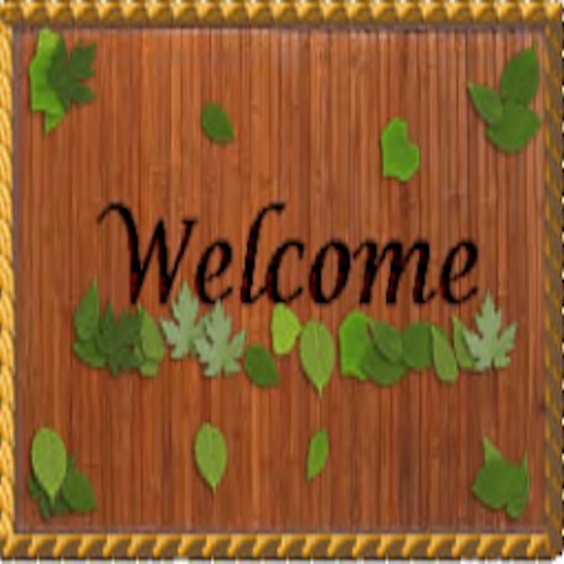 Welcome wood rug