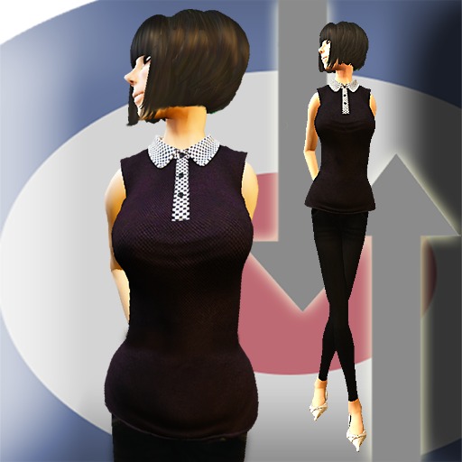 Two Tone Sleeveless Shirt by MSD